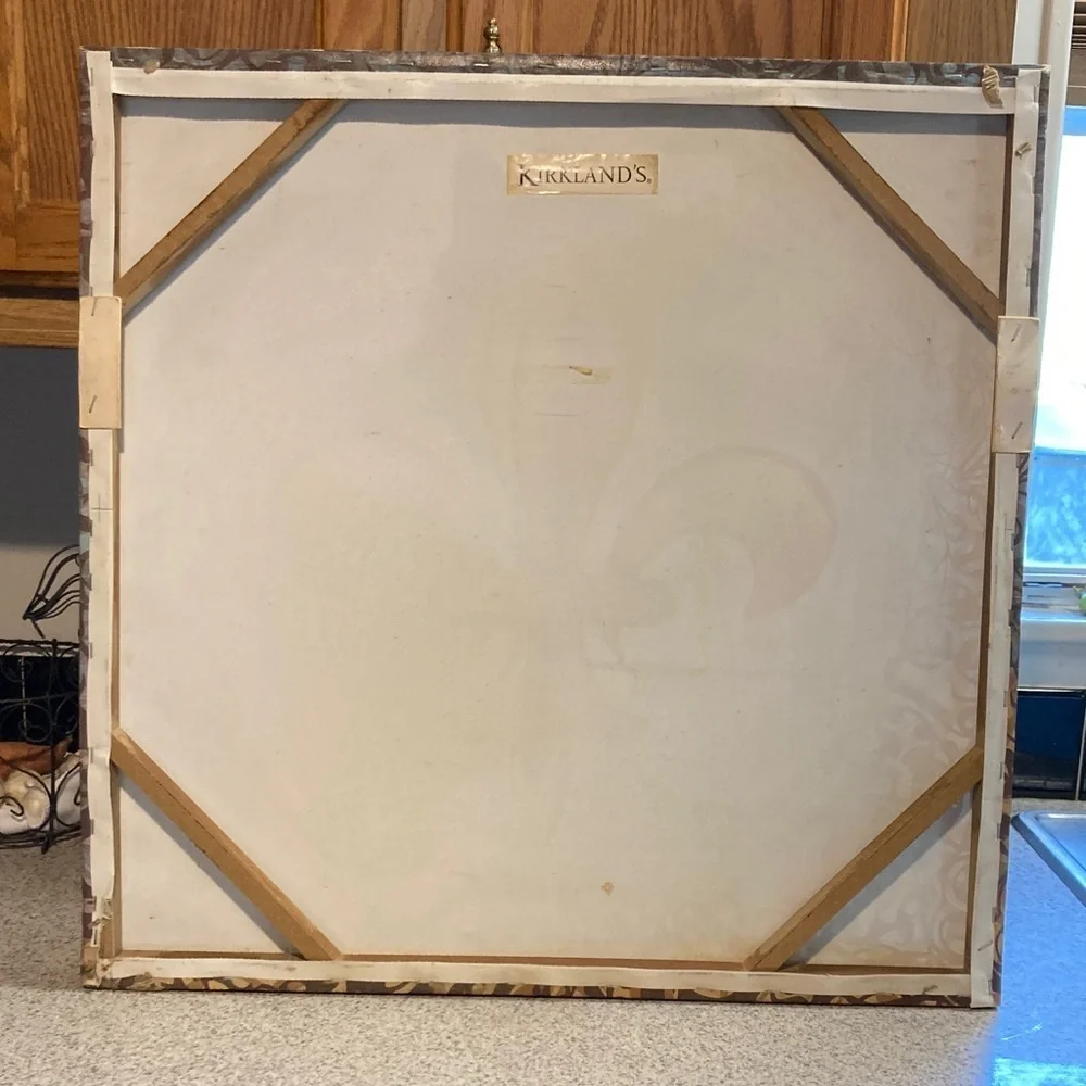 Kirklands Elegant Canvas Art with Gold and Cream